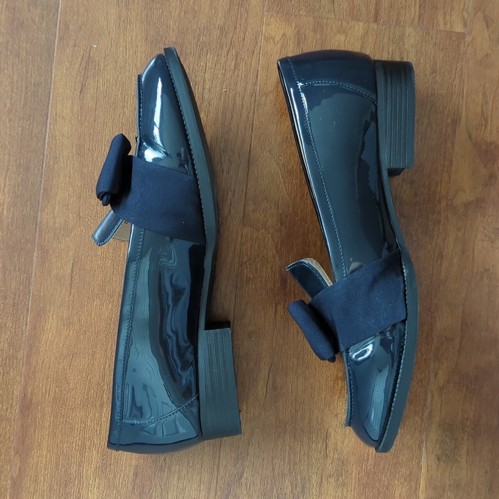 Bandolino Blue Bow Loafers 8w - Picture 2 of 7